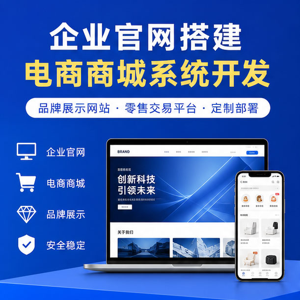 企业官网搭建 电商商城系统开发 品牌展示网站零售交易平台定制部署